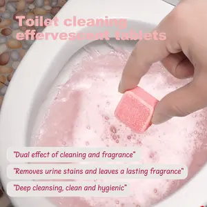 Toilet Effervescent Tablets (60pcs), Toilet Cleaning Tablets, Automatic Cleaning Strong Foaming Effect, Removes Stains And Odors in Half an Hour, Fragrance Type, No Chemical Stimulation, Toilet Deodorizing Tablets Bulk Wholesale Price
