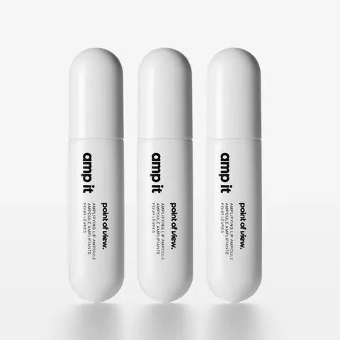 Amp It x 3 Bundle by Point of View: 3 Lip Ampoules - Restorative Hydrating Formula for Glowing Lips