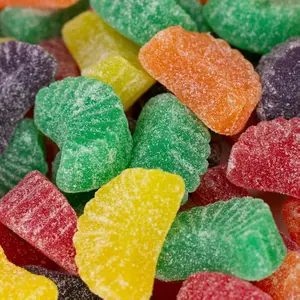 Fruit Slices Jelly Candy | 2 Pound Bulk Bag | Assorted Flavors | Sugar-Dusted Nostalgic Sweets