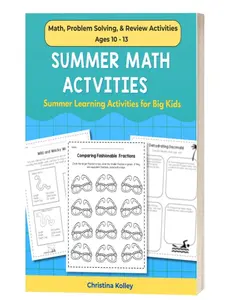 Summer Math Workbook Grades 5 - 6: Summer Math Workbook Ages 10 - 12, Covering Fractions, Decimals, Order of Operations, Word Problems