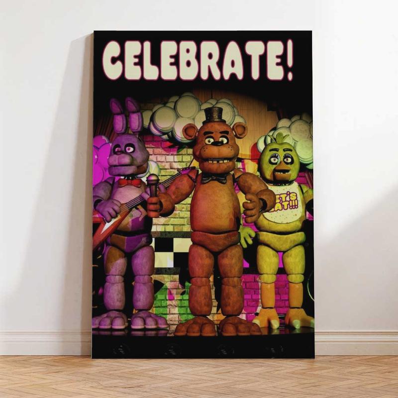 Interesting Fox Posters, Five Nights Freddy'S Posters, Five Nights On Freddy'S Celebration Wall Posters, High-Definition Canvas Posters, Cool Bedroom Aesthetic Art Posters, Retro Posters, Movie Posters, Wall Decorations, Retro Wall Art