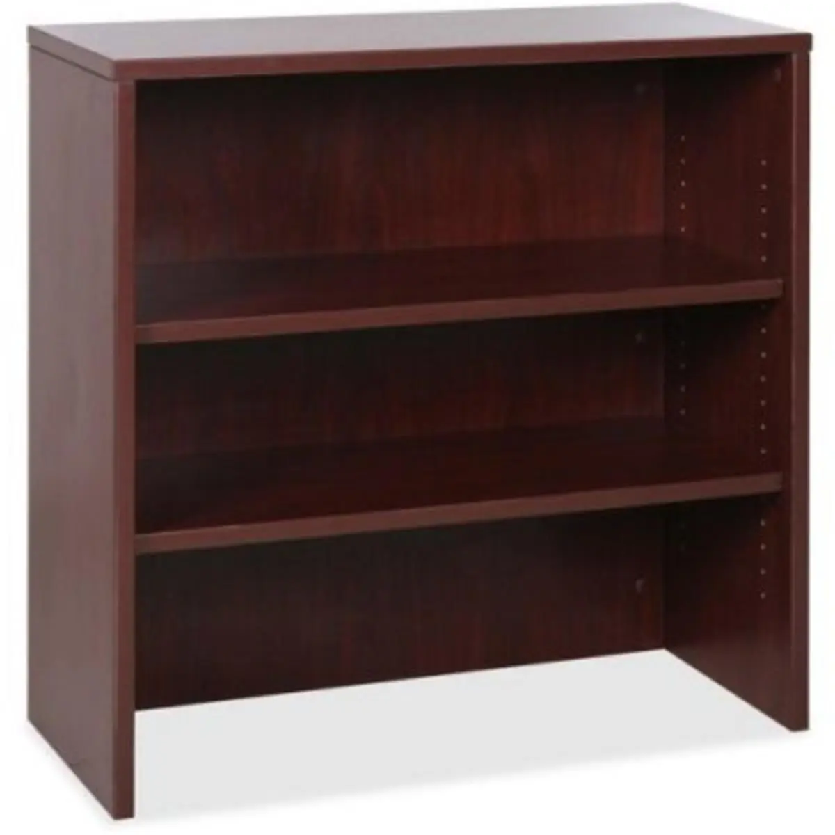 Lorell LLR69614 36" Height Essentials Mahogany Laminate Stack-on Bookshelf - 15" Depth, Durable Metal Construction, Assembly Required, Space Saving, Storage