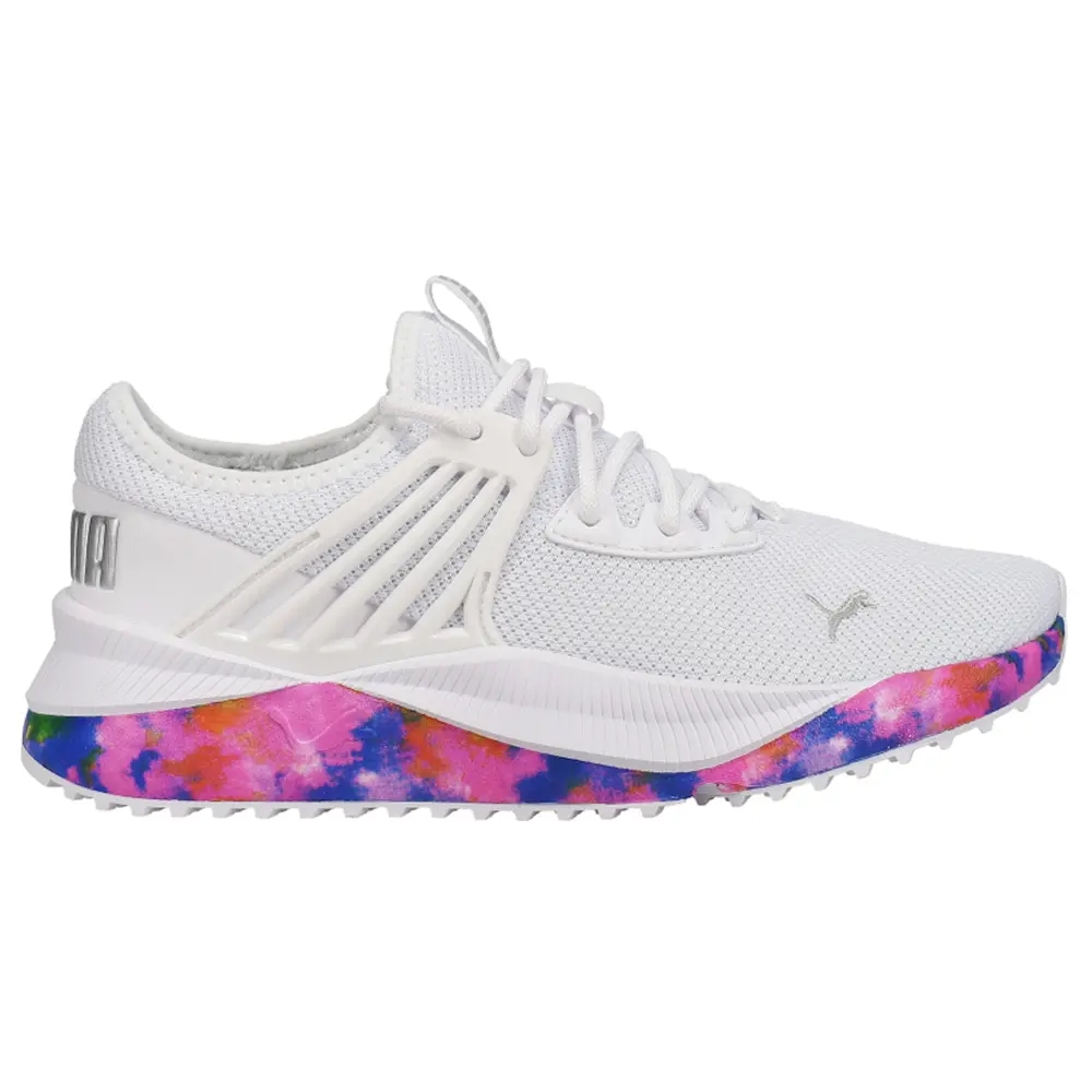 PUMA Womens Pacer Future Hazy Summer Lace Up Sneakers Shoes Casual - White PUMA Womens Pacer Future Hazy Summer Lace Up Sneakers Shoes Casual - White