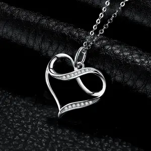 Infinity Heart Necklace – Dainty Women’s Jewelry with Sparkling Crystals | Elegant Love Pendant for Girlfriend, Wife, Mom | Meaningful Gift for Anniversary, Birthday, Valentine’s Day, or Just Because | Symbol of Forever Love and Connection