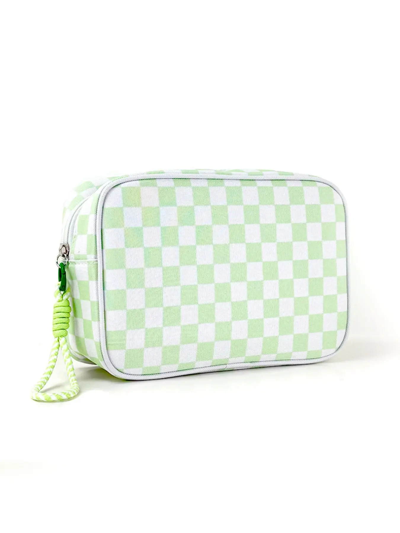 Simple Storage Checkered Cosmetic Bag, Portable High-Profile Makeup Pouch, Large Capacity Handbag, Waterproof Travel Bag, Cosmetic Travel Bags