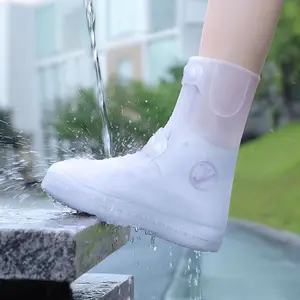 Waterproof, non-slip, thickened, wear-resistant, reusable rain shoe covers, made of TPE material, unisex rain boot foot covers