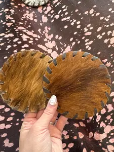 Cowhide Coaster Set