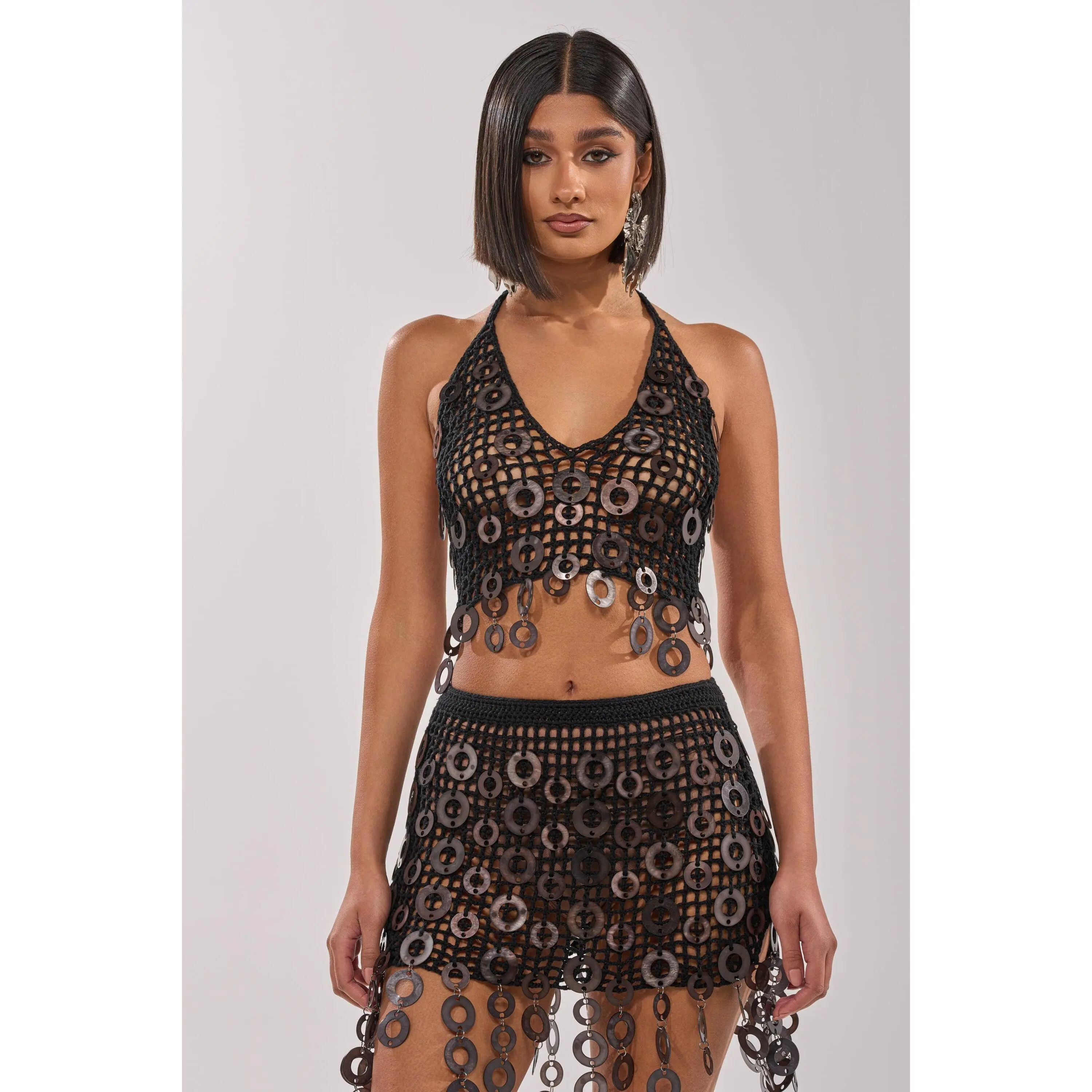 DESERT DANCER CROCHET HALTER TOP