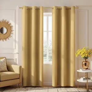 KOUFALL Gold Luxury Blackout Curtains for Living Room,Elegant Livingroom Curtain 84 Inches Long Cortinas Doradas para Sala Elegantes Modernas 2025