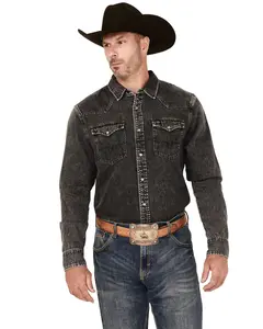 Kimes Ranch Men's Boot Barn Durango Long Sleeve Snap Western Shirt - Mds0000060-Blk