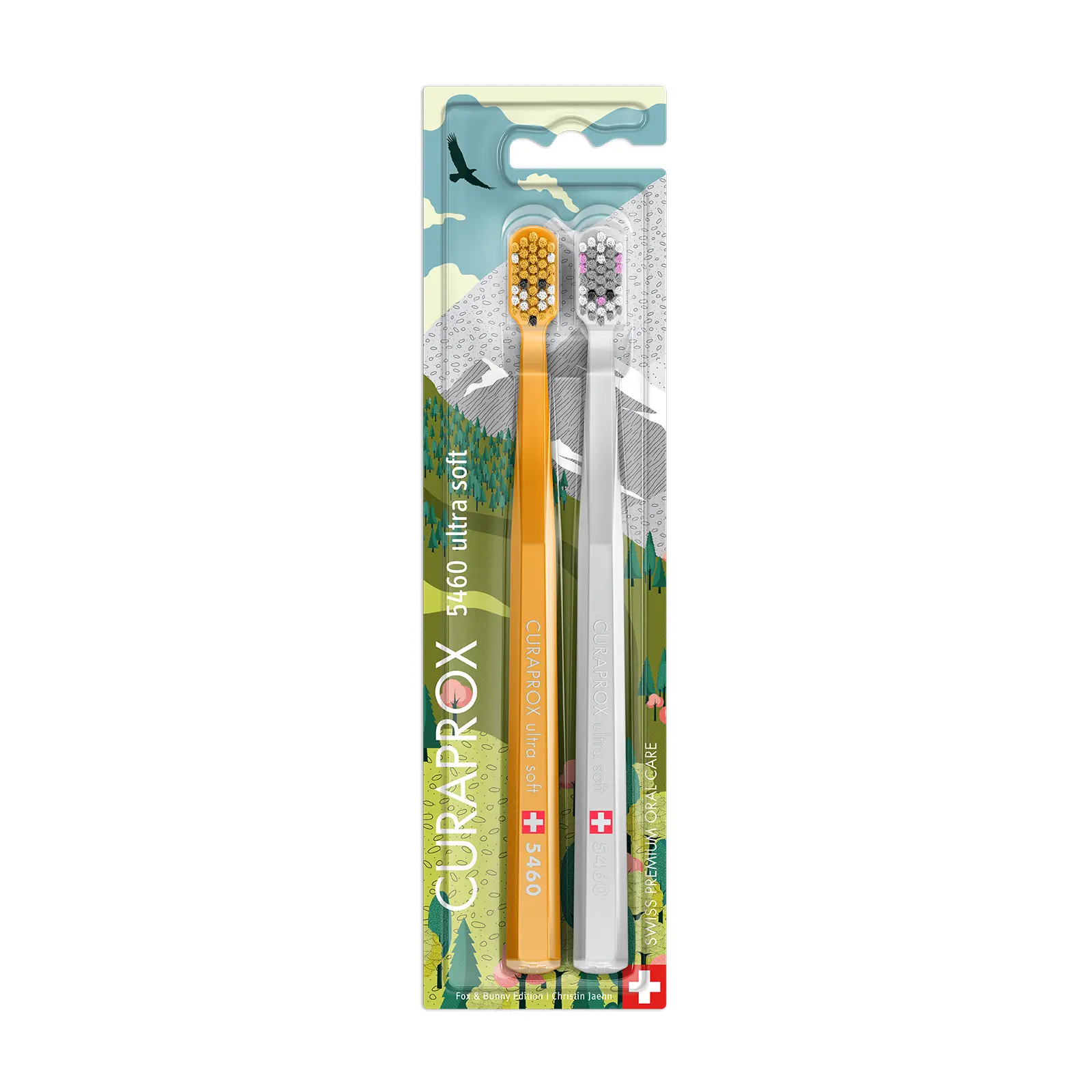 CS 5460 Fox and Bunny Edition 2024, 2 pcs, Ultra Soft & Gentle Toothbrush