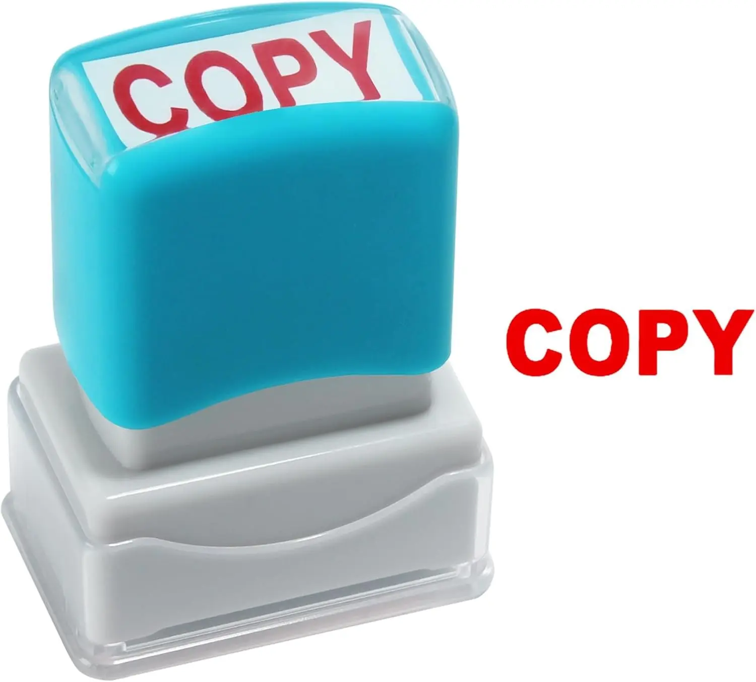 Self-Inking Rubber Stamp - Red Ink Stamper for Office Business Documents Quick Drying Refillable Professional Supplies