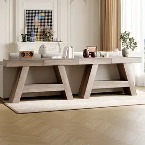 【Valentine's Day Gift】ONBRILL 55" Farmhouse Entryway Table with 2 Drawers, Narrow Console Table Behind Sofa for Hallway,Entrance,Living Room