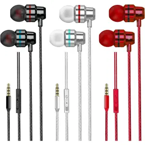 3 Pack Wired Earbuds, Wired in-Ear Headphones with Microphone and Volume Control, Noise Isolation, Pure Sound, Lightweight 3.5mm Earbuds Compatible with Samsung, Tablets, Laptops, MP3 and etc. : Electronics