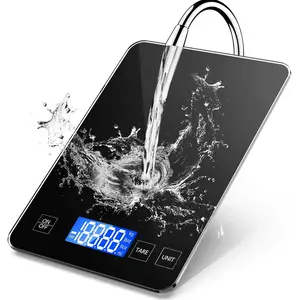 Large Digital Kitchen Scale   15kg Food Scales For Baking Cooking Keto And Meal Prep Weight With 1g Accuracy Lcd Display Easy To Read Grams Oz (black)