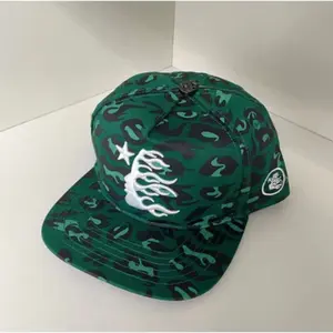 Hell-star Camo Inspired Unisex Cap Trendy Embroidered Logo Streetwear Hat Vibe Baseball Hat 100% Polyester Front Mesh Back Adjustable One Size Fits Most
