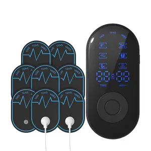 Portable Fitness Equipment, TENS 18 Mode with 8 Pads Rechargeable Multifunction Neck and Shoulder Massager, Suitable for Home Travel, Easy to Carry