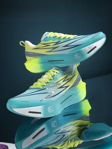 Fashion Sports Carbon Board Running Shoes, Bubble Sole Anti-Slip Durable Breathable Mesh, Multiple Colors Available, Daily Training Running Shoes