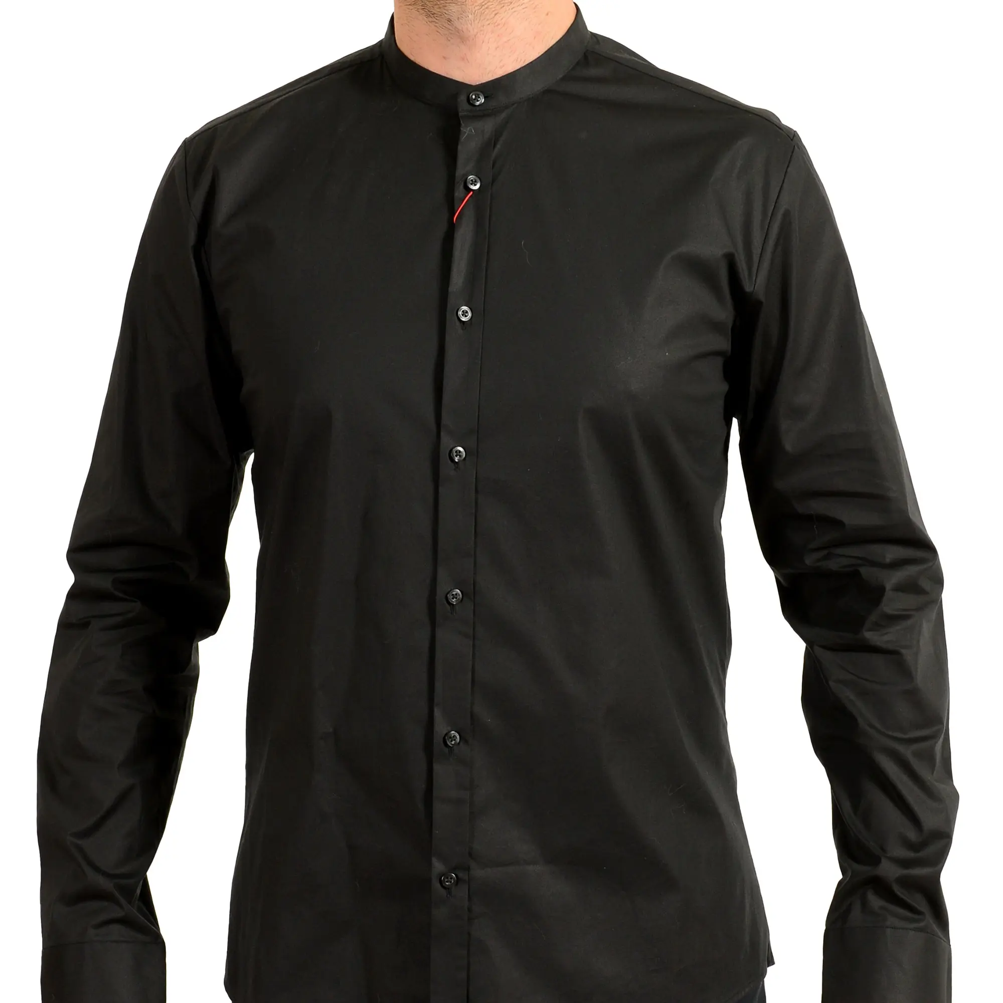 Hugo Boss Men's Black Extra Slim Fit Long Sleeve Shirt US XL IT 54