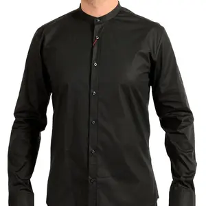 Hugo Boss Men's Black Extra Slim Fit Long Sleeve Shirt US XL IT 54