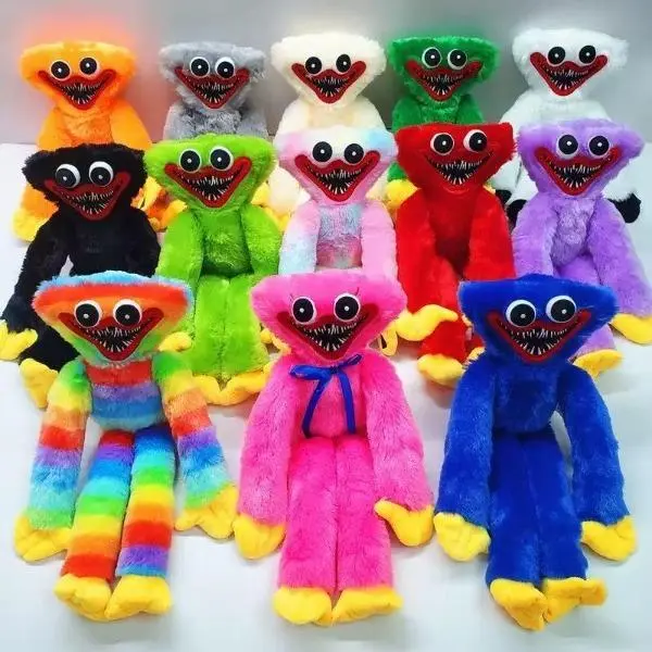 Multi Color Huggy Wuggy Plush Toy Poppy Playtime Rainbow Pink Blue Black Stuffed Doll Horror Game Kids Gift