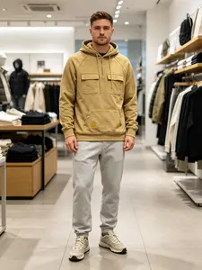 mens winter clothes，business casual outfits ，fashion hooded sweatshirt，Long sleeves pullover，Cargo Hoodies ，quarter zip sweatshirts men，Fleece-lined coat，Comfortable in all seasons multi-pocket jackets，Outdoor mountain climbing Stylish