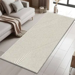 A minimalist geometric runner rug, hallway carpet, lightweight and easy-to-clean foldable mat, washable and low-maintenance home decor carpet suitable for hallways, passageways, staircases, bedrooms, beside beds, kitchens, and more, Modern runner rug