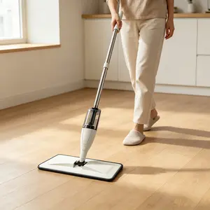 Microfiber Spray Mop for Floor Cleaning - Wet-Dry Use for Kitchen, Room, Wooden, Laminate, Tile Floors - Lightweight with Easy Spray Function
