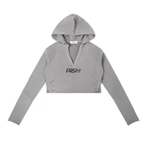 + DĒF Vintage Washed Raw Edge Hoodie
