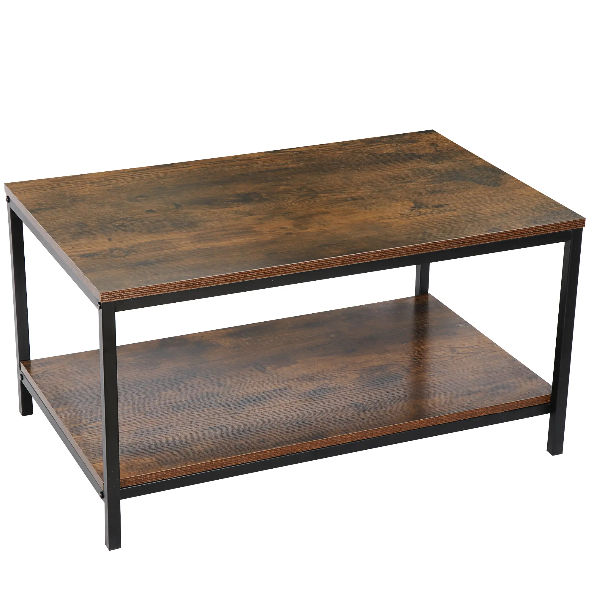 NewChoiceDeal Modern Industrial Coffee Table - 31.5" Industrial Metal & MDF Center Table, 132 lb Capacity, Rust-Resistant Indoor Furniture for Living Room, Industrial Console Table