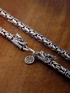 Vintage Rustic Chain Necklace for Men, Hip Hop Punk Style Street Fashion Jewelry, Unique Party Accessory for Trendy, Fashion Accessories