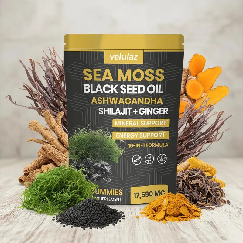 Sea Moss  – Irish Sea Moss Advanced with Burdock Root, Bladderwrack & Muira Puama for Immune Support, Digestion, & Energy – Superfood Sea Moss Supplements with Raw Sea Moss Powder – 60 Irish Sea Moss  seamoss  stack seamoss  products gummies Brain Health