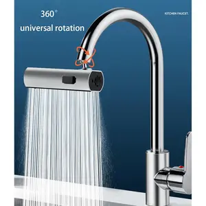 Multifunctional Kitchen Faucet Head Replacement, 3-Function Kitchen Sink Spray Nozzle with 6 Adapters, Universal 360° Rotating Kitchen Faucet Aerator BLNSPRAYER