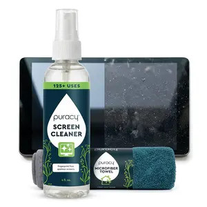 Puracy Screen Cleaner with Microfiber Cloth – All Purpose Phone, Laptop, Computer, TV Car Display Cleaner, Streak-Free and Fingerprint-Free