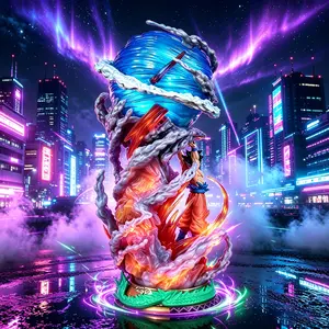 DBZ Anime Series Premium Energy Effect Collectible Figure, Dynamic Battle Scene Display Statue, Creative Home Desktop Ornament, Ideal Birthday & Holiday Surprise Gift for Boyfriend & Anime Fans