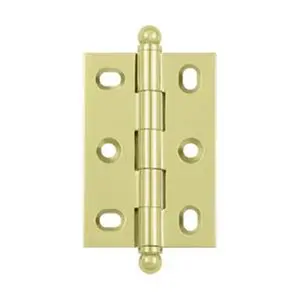 212 MAIN Adjustable Hinge - Deltana 2.5x1.68 in., Ball Tips, Unlacquered Bright Brass, Solid Brass, Square Corner, Pack of 2