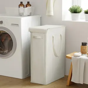 ( 60L)1 Piece Laundry Basket with Lid, Laundry Hamper, Space-Saving Clothes Storage Basket, Private and Secure, Ideal for Home, Laundry Room, Dormitory