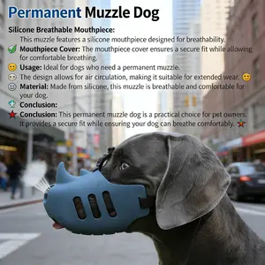 Adjustable , breathable dog maskpermanent muzzle dog pet mesh soft