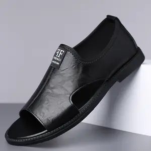 Men's open toe shoes breathable soft bottom beach shoes fashionable trendy non-slip versatile sandals Footwear Boy Summer