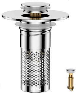 ​Bathroom Sink Drain Strainer,Universal Pop-Up Sink Stopper Hair Catcher, Anti-Clog Stainless Steel Drain Filter Basket, Removable Sink Drain for Bathroom Sink Stopper Nan'an Wanma Besturn Sanitary Ware Co., Ltd