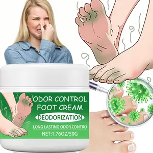 Odor Control Foot Cream --Peppermint, Urea, Tea Tree Oil, Glycerin --Long-lasting odor control, hydration, moisturizing feet, nourishing skin --Foot Deodorant Cream --Unisex --Foot Care Cream