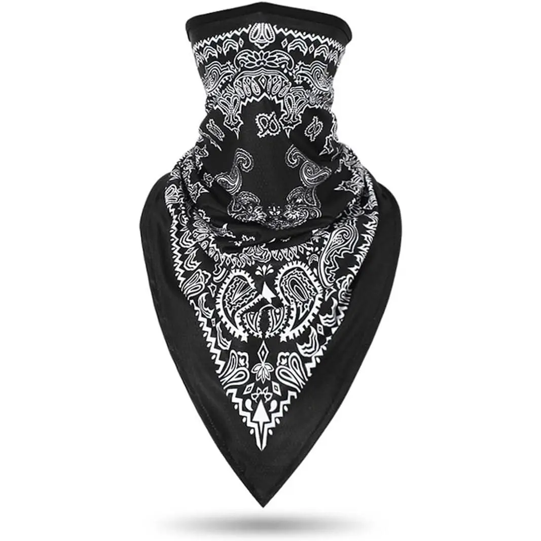 Unisex Adults' Ice Silk Seamless Tight Yoga Gaiter Mask - 24x52cm, Breathable, Quick Dry, UV Protection, Windproof Paisley Print, Gangster Style, Multifunctional Bandana Headband Balaclava, Motorcycle Protective Gear, Friend Gift, Friends, Fitted