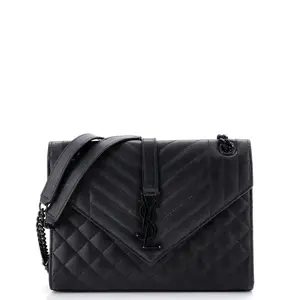 Pre-owned Yves Saint Laurent Leather Shoulder Bags Saint Laurent Classic Monogram Envelope Satchel Mixed Matelasse Medium by Rebag