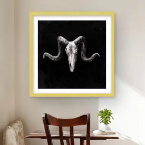 Begin Home Decor C1FM242479ILE3 24 x 24 in. Skeleton Skulls Grunge Style Print Wall Art - Black Framed Art Decor