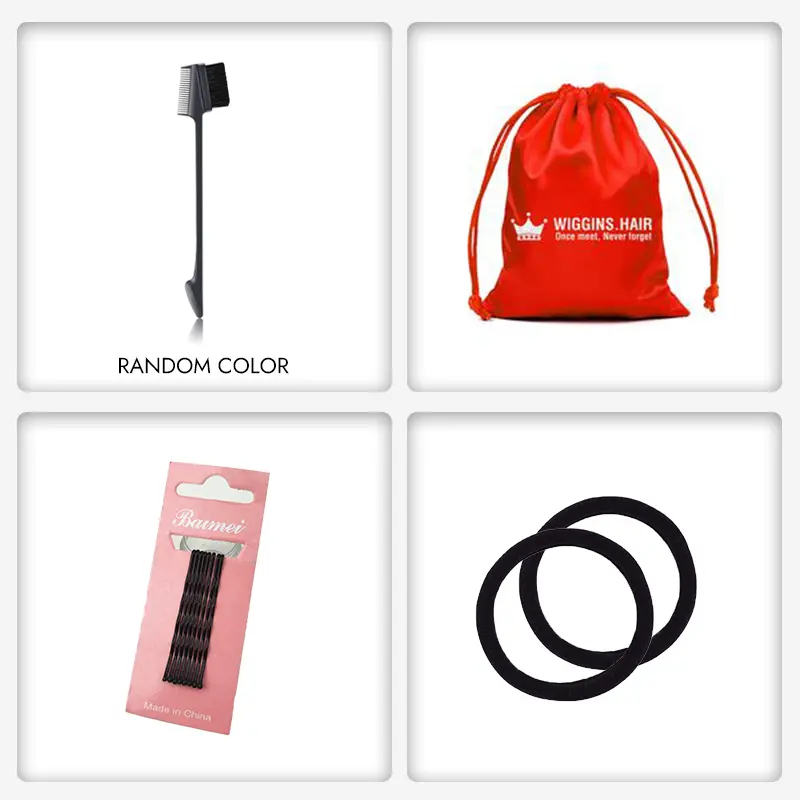Wiggins Hair Gift With Clips & Brush & Satin Bag & Elastic Band