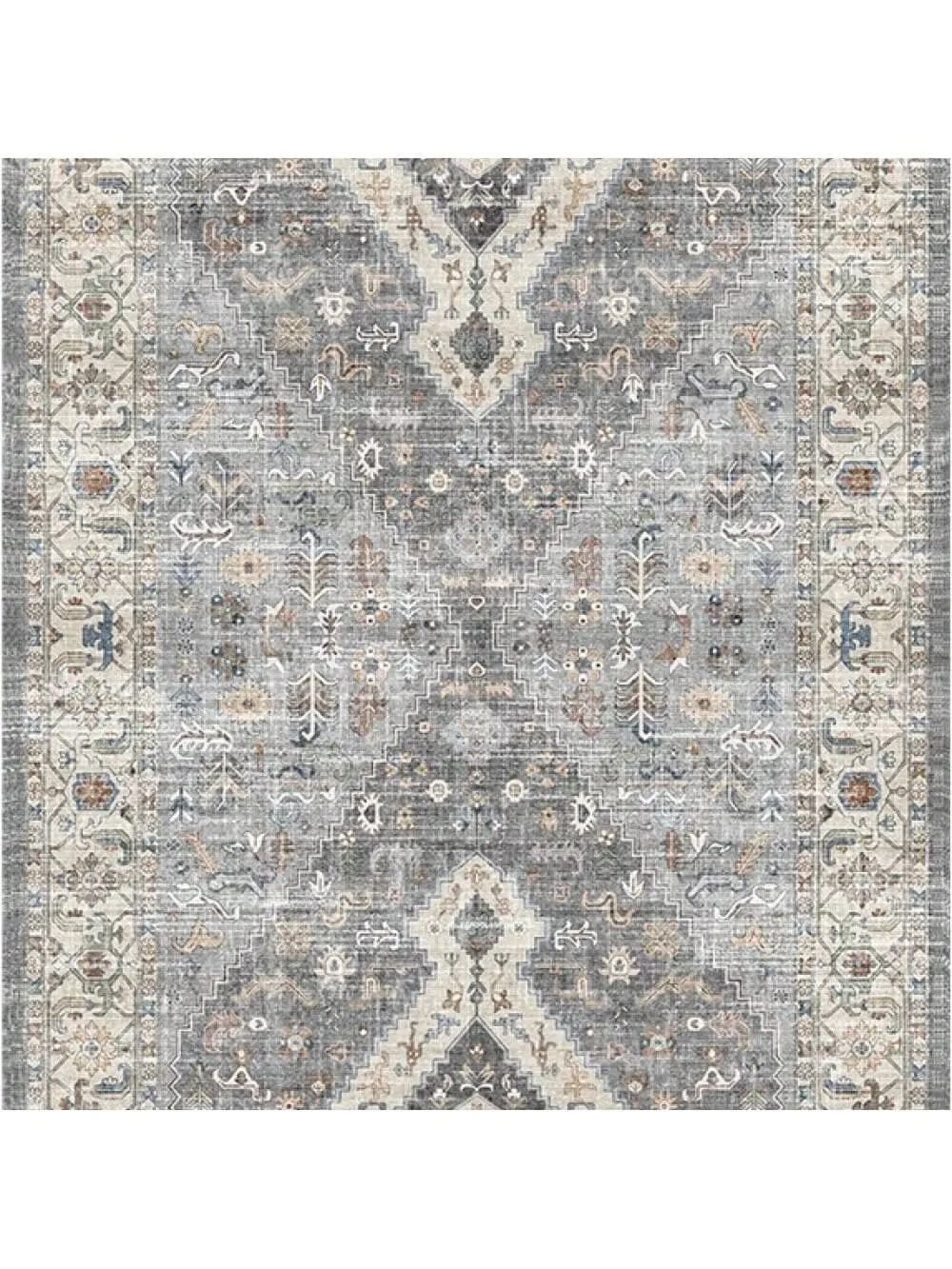 【Christmas Gift】Blue - 10'x13' Area Rugs Ultra-Thin Washble Rug, Stain Resistant Anti Slip Backing Rugs For Living Room,Bedroom, Vintage Home Decor Area Rug