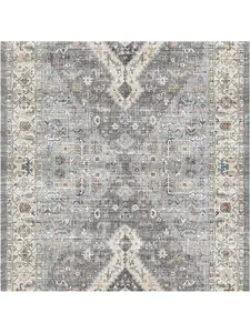 【Christmas Gift】Blue - 10'x13' Area Rugs Ultra-Thin Washble Rug, Stain Resistant Anti Slip Backing Rugs For Living Room,Bedroom, Vintage Home Decor Area Rug