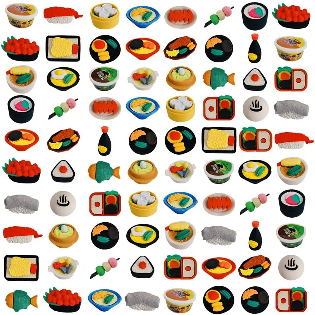 30PCS Children's Eraser, Mini Puzzle Pencil Eraser for Children's Game Award Party, Carnival and School Supplies(Noodles)
