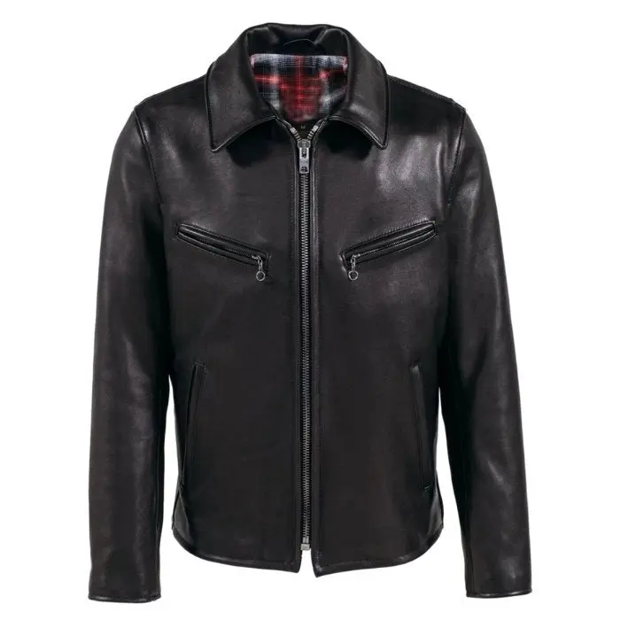 Men's Cowhide Retro Moto Style Leather Jacket
