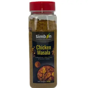 Simbon Chicken Masala - 340g Authentic Blend for Juicy Curries & Grilled Chicken Biryani Aromatic Spices from 1000 Years of Ancient Cuisine, More Flavors